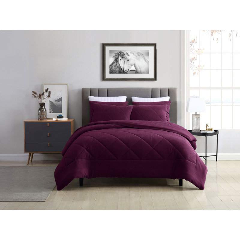 Winston Porter Jenkins Microfiber Reversible Comforter Set & Reviews